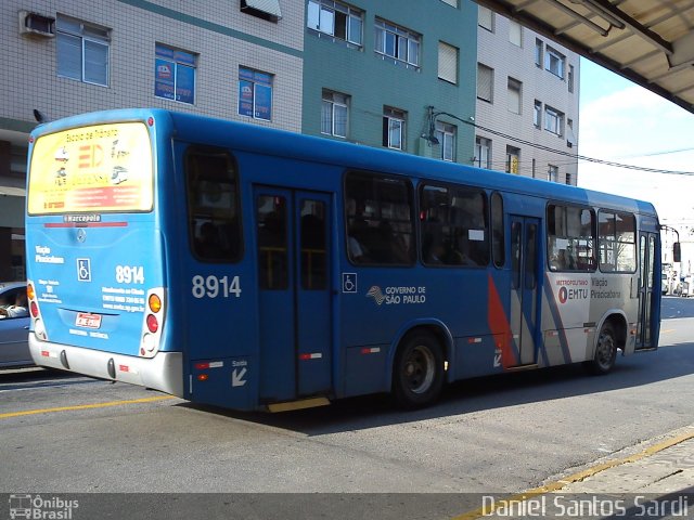 Viação Piracicabana 8914 na cidade de Praia Grande, São Paulo, Brasil, por Daniel Santos Sardi. Número da foto: #820254.