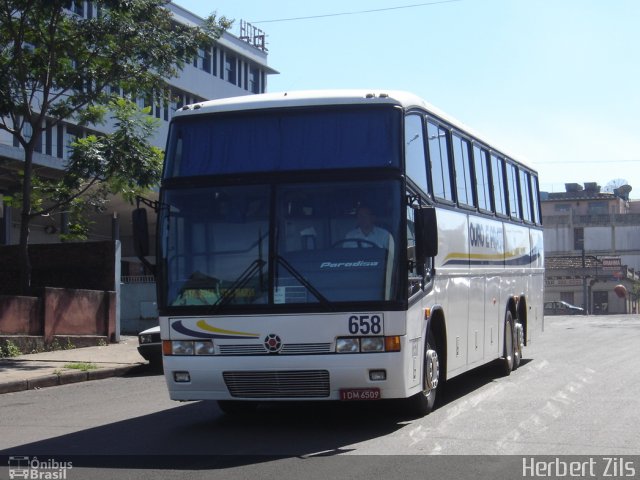 Viação Ouro e Prata 658 na cidade de Ijuí, Rio Grande do Sul, Brasil, por Herbert Zils. Número da foto: #818577.
