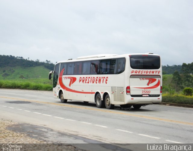 Viação Presidente 3580 na cidade de João Monlevade, Minas Gerais, Brasil, por Luiza Bragança. Número da foto: #821254.