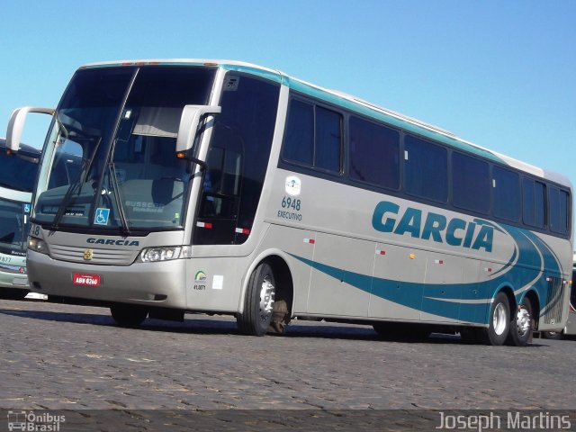 Viação Garcia 6948 na cidade de Londrina, Paraná, Brasil, por Joseph Martins. ID da foto: 821854.