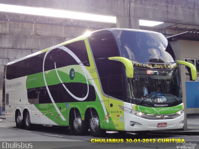Expresso Princesa dos Campos 6200 na cidade de Curitiba, Paraná, Brasil, por Paulo Roberto Chulis. Número da foto: #822231.
