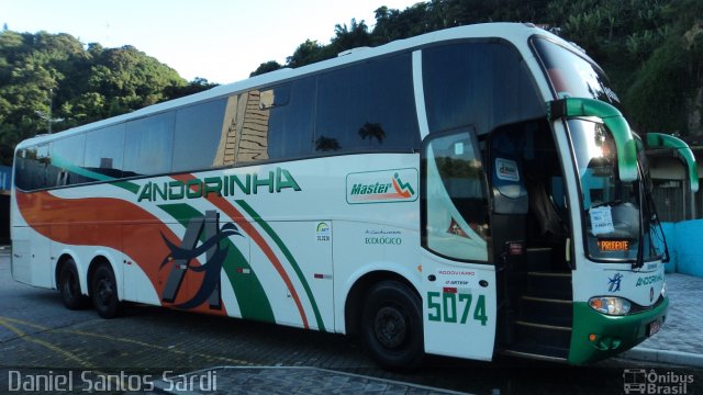 Empresa de Transportes Andorinha 5074 na cidade de Santos, São Paulo, Brasil, por Daniel Santos Sardi. ID da foto: 764160.