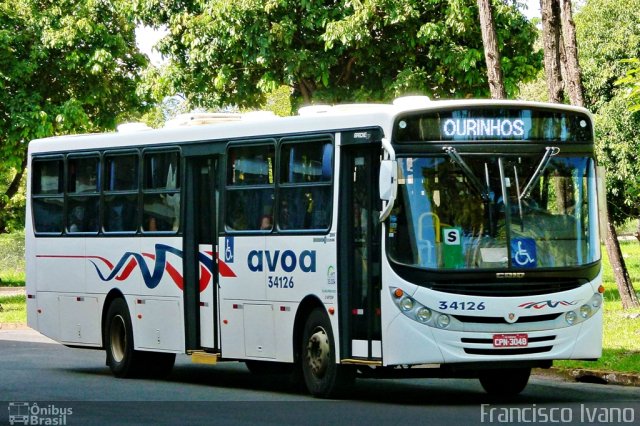 AVOA - Auto Viação Ourinhos Assis 34126 na cidade de Assis, São Paulo, Brasil, por Francisco Ivano. Número da foto: #764072.
