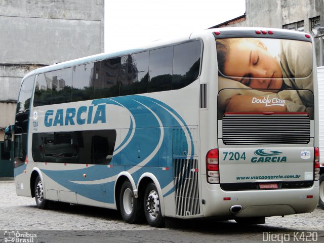 Viação Garcia 7204 na cidade de São Paulo, São Paulo, Brasil, por Diego K420 . Número da foto: #765897.