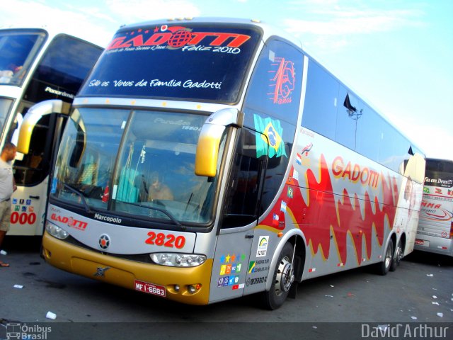 Auto Viação Gadotti 2820 na cidade de São Paulo, São Paulo, Brasil, por David Arthur. ID da foto: 766215.