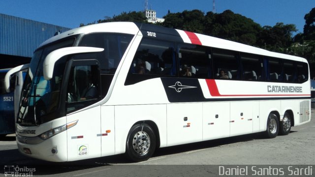 Auto Viação Catarinense 3012 na cidade de Santos, São Paulo, Brasil, por Daniel Santos Sardi. ID da foto: 766919.