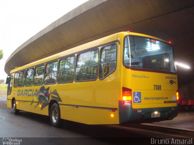 Viação Garcia 7508 na cidade de Londrina, Paraná, Brasil, por Bruno Amaral. ID da foto: 768029.