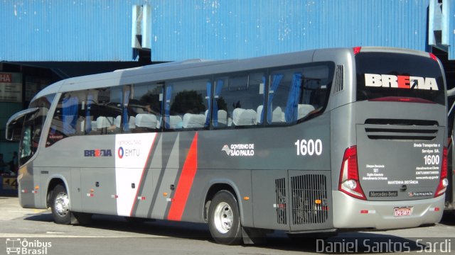 Breda Transportes e Serviços 1600 na cidade de Santos, São Paulo, Brasil, por Daniel Santos Sardi. Número da foto: #766920.