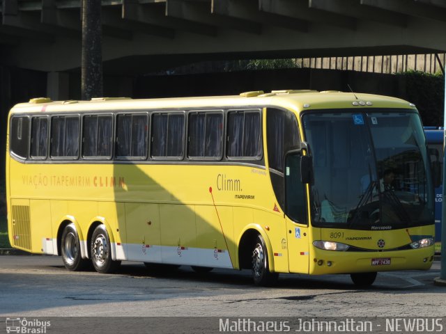 Viação Itapemirim 8091 na cidade de Santos, São Paulo, Brasil, por Matthaeus Johnnattan Avelino. Número da foto: #768784.