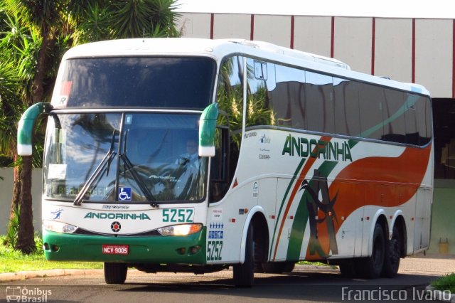 Empresa de Transportes Andorinha 5252 na cidade de Ourinhos, São Paulo, Brasil, por Francisco Ivano. Número da foto: #770637.