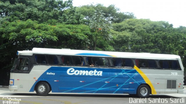 Viação Cometa 7418 na cidade de São Paulo, São Paulo, Brasil, por Daniel Santos Sardi. ID da foto: 769553.