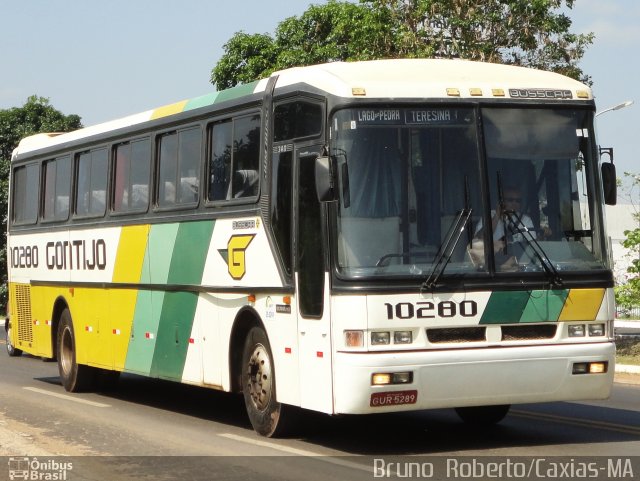 Empresa Gontijo de Transportes 10280 na cidade de Caxias, Maranhão, Brasil, por Bruno  Roberto. ID da foto: 770367.