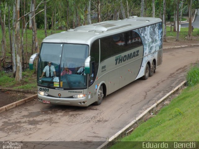 Transportes Thomaz 0101 na cidade de Cuiabá, Mato Grosso, Brasil, por Eduardo Benetti . ID da foto: 772946.