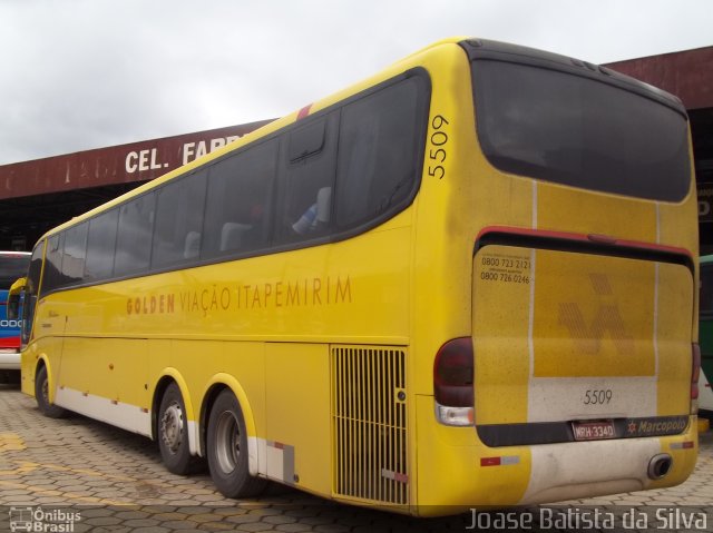 Viação Itapemirim 5509 na cidade de Coronel Fabriciano, Minas Gerais, Brasil, por Joase Batista da Silva. ID da foto: 770827.