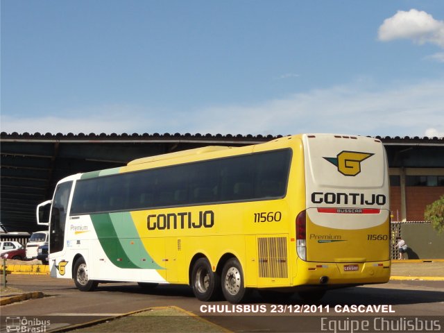 Empresa Gontijo de Transportes 11560 na cidade de Cascavel, Paraná, Brasil, por Paulo Roberto Chulis. Número da foto: #771974.