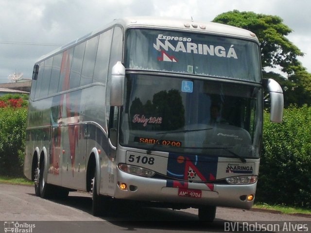 Expresso Maringá 5108 na cidade de Ubiratã, Paraná, Brasil, por Robson Alves. Número da foto: #771290.
