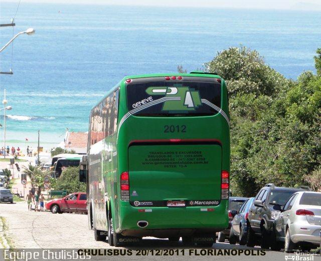 Santa Luzia Transporte e Turismo - Geneve Turismo 2012 na cidade de Florianópolis, Santa Catarina, Brasil, por Paulo Roberto Chulis. Número da foto: #771020.