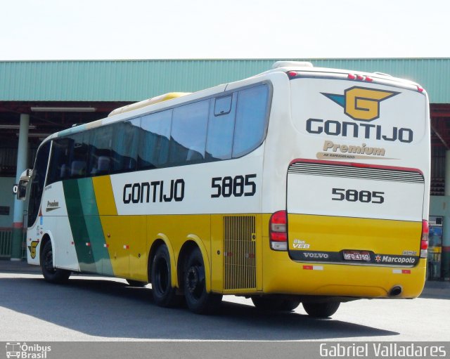 Empresa Gontijo de Transportes 5885 na cidade de Nova Serrana, Minas Gerais, Brasil, por Gabriel Valladares. ID da foto: 774327.