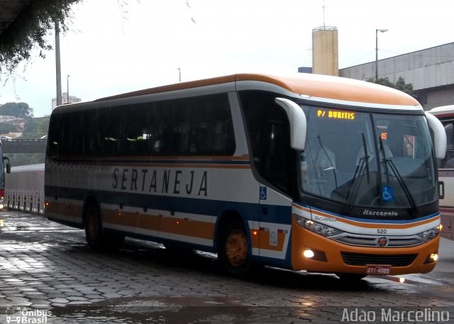 Viação Sertaneja 520 na cidade de Belo Horizonte, Minas Gerais, Brasil, por Adão Raimundo Marcelino. ID da foto: 774626.