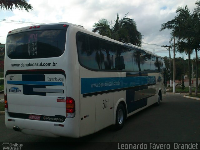 VIDA - Viação Danúbio Azul 5011 na cidade de Ibiúna, São Paulo, Brasil, por Leonardo Fávero Brandet. Número da foto: #1316357.