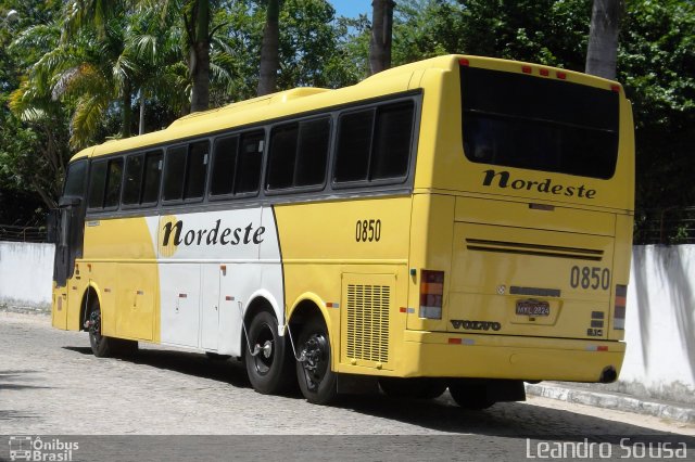 Viação Nordeste 0850 na cidade de Fortaleza, Ceará, Brasil, por [Leandro Sousa]. Número da foto: #1333928.