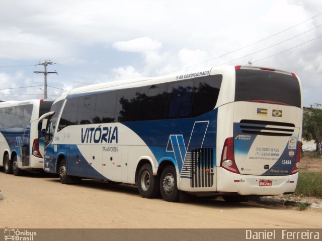 Vitória Transportes 12494 na cidade de Feira de Santana, Bahia, Brasil, por Daniel  Ferreira. Número da foto: #1335094.