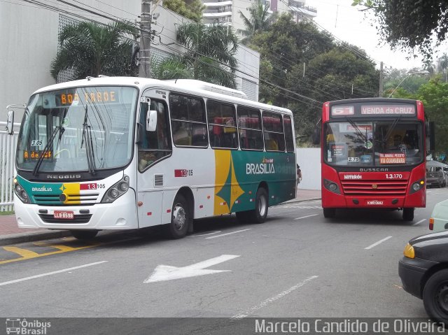 Auto Ônibus Brasília 1.3.105 na cidade de Niterói, Rio de Janeiro, Brasil, por Marcelo Candido de Oliveira. Número da foto: #1336181.