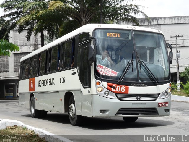Borborema Imperial Transportes 806 na cidade de Recife, Pernambuco, Brasil, por Luiz Carlos de Santana. Número da foto: #1336153.