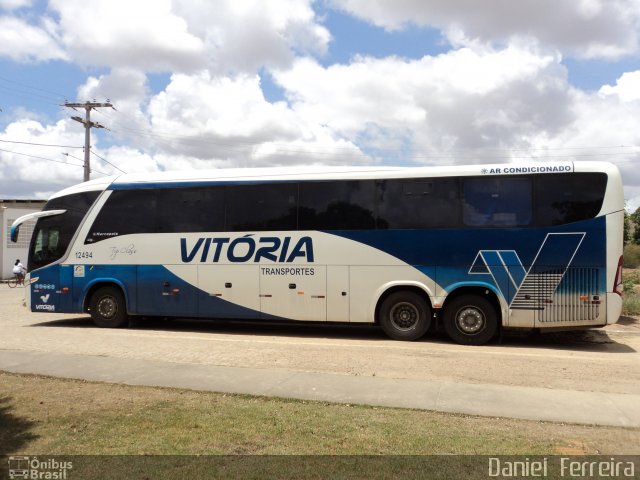 Vitória Transportes 12494 na cidade de Feira de Santana, Bahia, Brasil, por Daniel  Ferreira. Número da foto: #1335774.