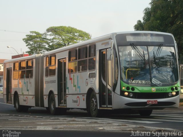 Viação Piracema de Transportes 00103 na cidade de Piracicaba, São Paulo, Brasil, por Juliano Sgrigneiro. Número da foto: #1337649.