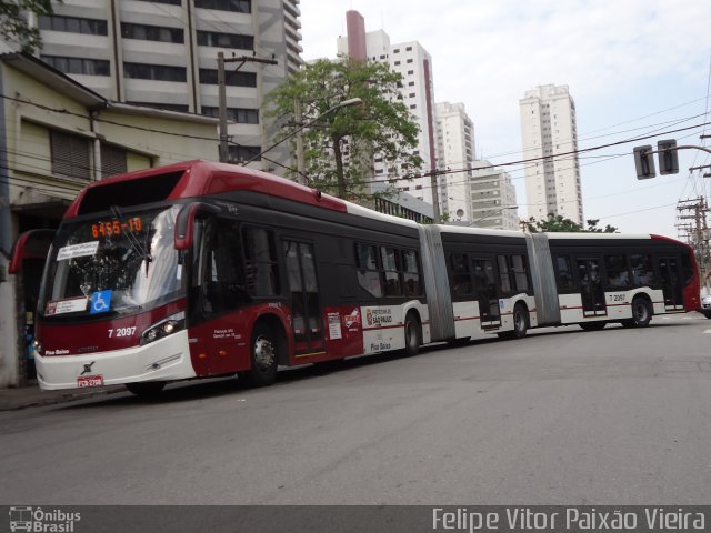 Viação Campo Belo 7 2097 na cidade de São Paulo, São Paulo, Brasil, por Felipe Vitor Paixão Vieira. Número da foto: #1336975.