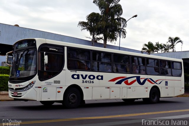 AVOA - Auto Viação Ourinhos Assis 34126 na cidade de Assis, São Paulo, Brasil, por Francisco Ivano. ID da foto: 1338137.