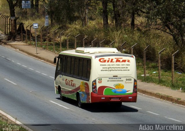 Giltur - Gilsontur Transporte e Turismo 0400 na cidade de Belo Horizonte, Minas Gerais, Brasil, por Adão Raimundo Marcelino. ID da foto: 1338552.