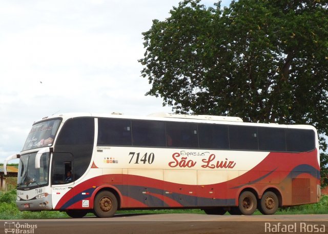 Expresso São Luiz 7140 na cidade de Juscimeira, Mato Grosso, Brasil, por Rafael Rosa. ID da foto: 1340165.