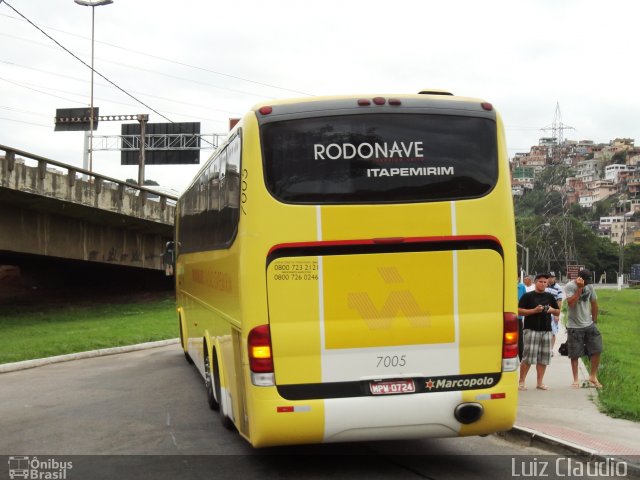 Viação Itapemirim 7005 na cidade de Vitória, Espírito Santo, Brasil, por Luiz Claudio . Número da foto: #1341512.