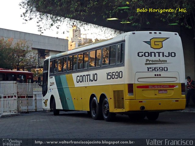 Empresa Gontijo de Transportes 15690 na cidade de Belo Horizonte, Minas Gerais, Brasil, por Valter Francisco. ID da foto: 1341679.