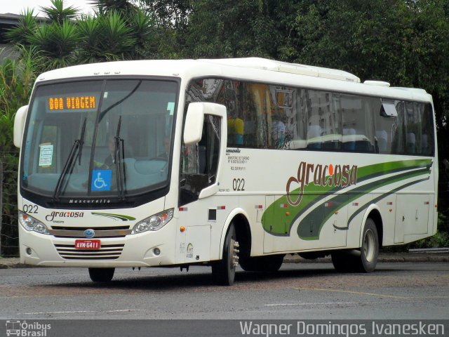 Viação Graciosa 022 na cidade de Curitiba, Paraná, Brasil, por Wagner Domingos Ivanesken. Número da foto: #1341398.