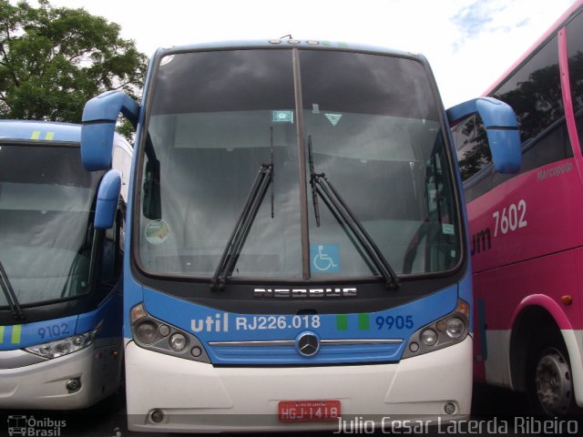 UTIL - União Transporte Interestadual de Luxo 9905 na cidade de Belo Horizonte, Minas Gerais, Brasil, por Julio Cesar Lacerda Ribeiro. Número da foto: #1344956.