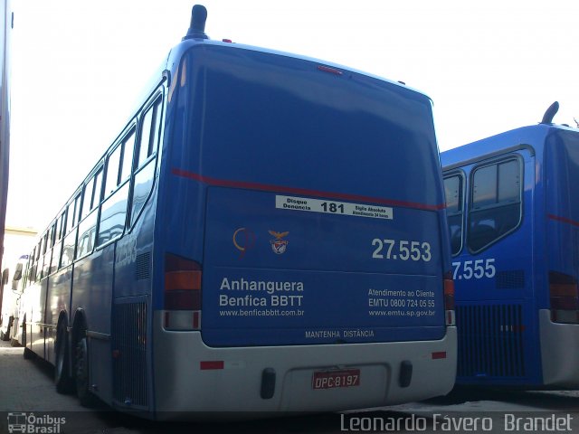 BBTT - Benfica Barueri Transporte e Turismo 27.553 na cidade de Jandira, São Paulo, Brasil, por Leonardo Fávero  Brandet. Número da foto: #1344914.