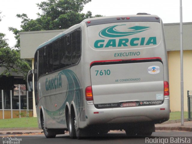 Viação Garcia 7610 na cidade de Ribeirão Preto, São Paulo, Brasil, por Rodrigo Batista. ID da foto: 1346629.