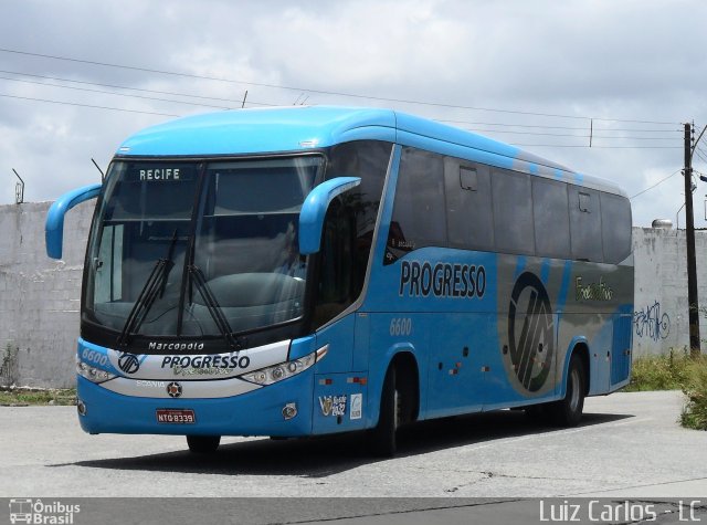 Auto Viação Progresso 6600 na cidade de Recife, Pernambuco, Brasil, por Luiz Carlos de Santana. Número da foto: #1348030.