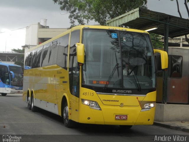 Viação Itapemirim 48115 na cidade de Rio de Janeiro, Rio de Janeiro, Brasil, por André Vitor  Silva dos Santos. Número da foto: #1348166.