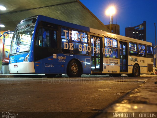 Viação Paratodos > São Jorge > Metropolitana São Paulo > Mobibrasil 6 3791 na cidade de São Paulo, São Paulo, Brasil, por Nerilton F.  ônibus. Número da foto: #1318885.