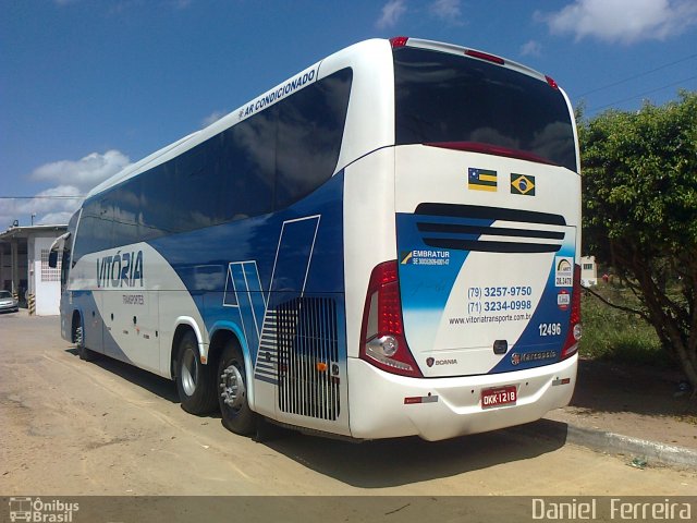 Vitória Transportes 12496 na cidade de Feira de Santana, Bahia, Brasil, por Daniel  Ferreira. Número da foto: #1319061.