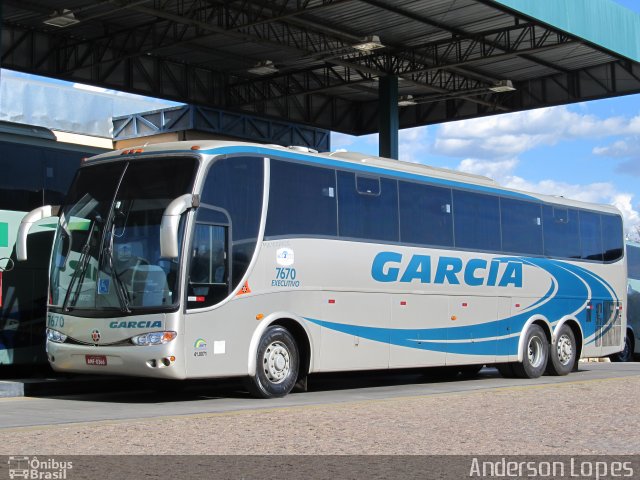 Viação Garcia 7670 na cidade de Campinas, São Paulo, Brasil, por Anderson Lopes. Número da foto: #1318630.