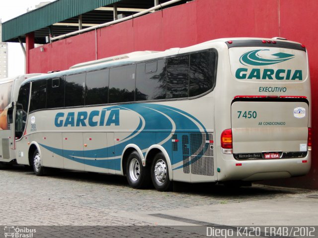 Viação Garcia 7450 na cidade de São Paulo, São Paulo, Brasil, por Diego K420 . ID da foto: 1354752.