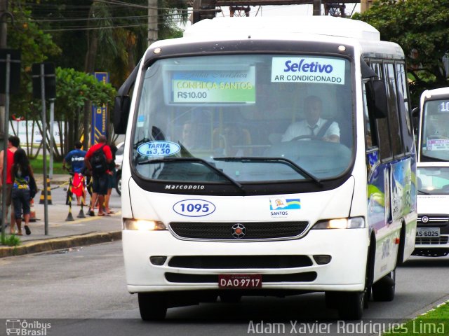 Guaiúba Transportes 1095 na cidade de Santos, São Paulo, Brasil, por Adam Xavier Rodrigues Lima. Número da foto: #1355276.