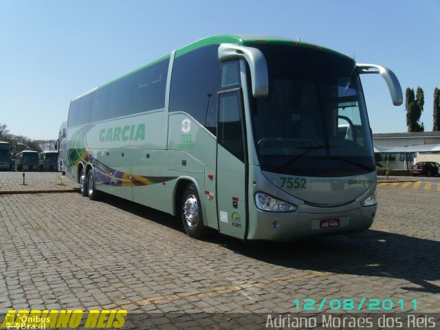 Viação Garcia 7552 na cidade de Londrina, Paraná, Brasil, por Adriano Moraes dos Reis. ID da foto: 1356051.