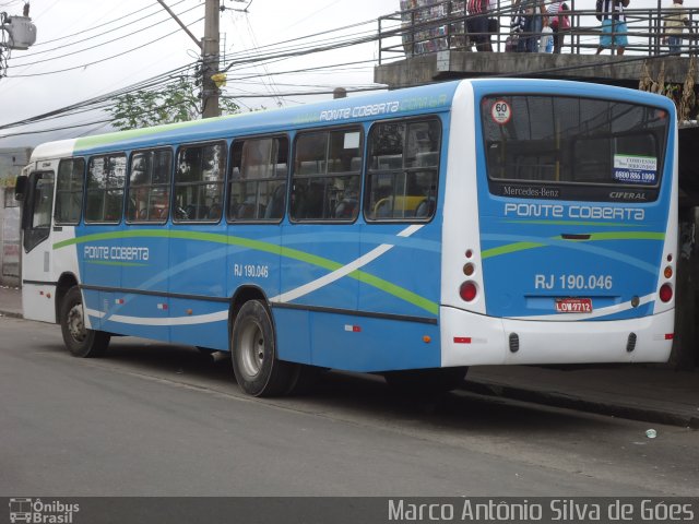 Viação Ponte Coberta RJ 190.046 na cidade de Rio de Janeiro, Rio de Janeiro, Brasil, por Marco Antônio Silva de Góes. ID da foto: 1357125.