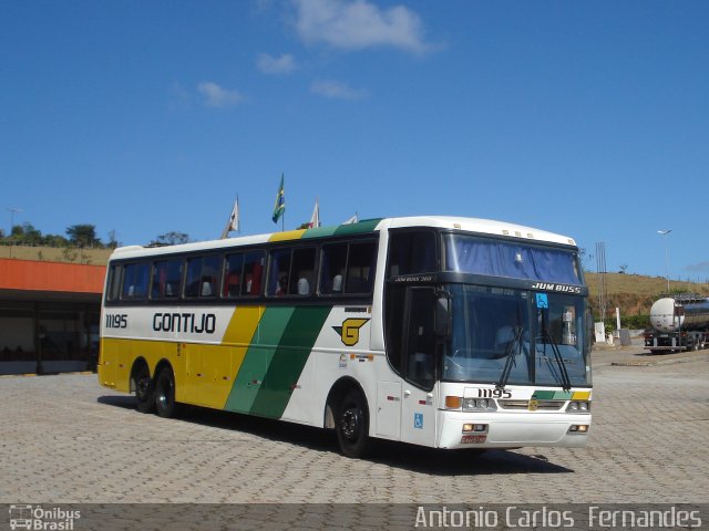 Empresa Gontijo de Transportes 11195 na cidade de João Monlevade, Minas Gerais, Brasil, por Antonio Carlos Fernandes. ID da foto: 1359587.